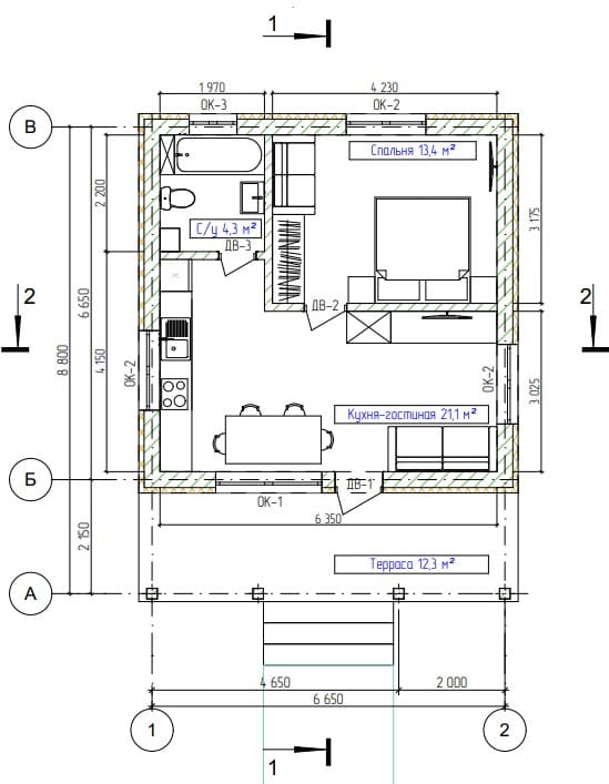 План 1 этажа