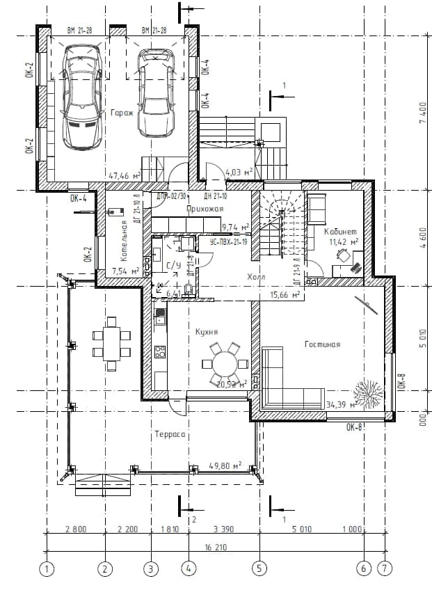 План 1 этажа проекта Акъяр